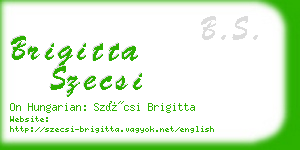 brigitta szecsi business card